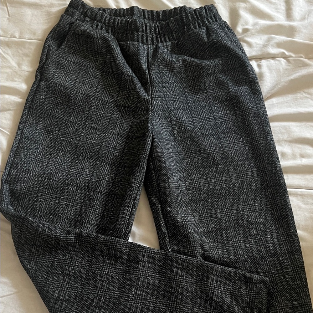 A New Day Black and Gray Checkered Pants